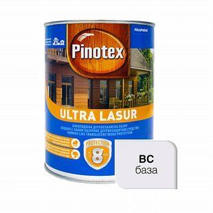 Лазур для захисту деревини Pinotex Ultra Lasur, 1 л, безбарвний, напівглянсовий 4740182718589 фото