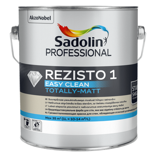 Акрилова фарба Sadolin Professional Rezisto 1 для стін, брудовідштовхувальна, 2.5 л, біла, BW 5774692 фото