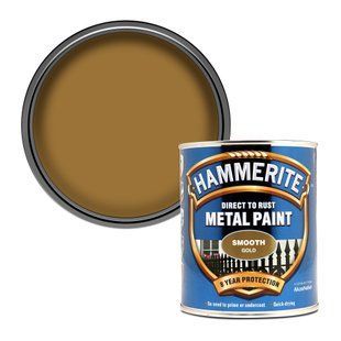 Фарба гладка фінішна декоративна Hammerite Metal Paints, 0,25 л, золото, глянсовий 5011867036175 фото