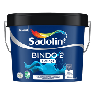 Фарба емульсійна Sadolin Bindo 2, 2,5 л, яскраво-біла, глибокоматовий, BW 4740182478025 фото