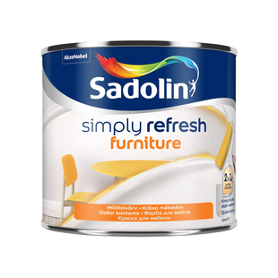 Краска 2-в-1 Sadolin Simply Refresh Furniture для мебели, 0,5 л, белая, матовая, BW 5926347 фото