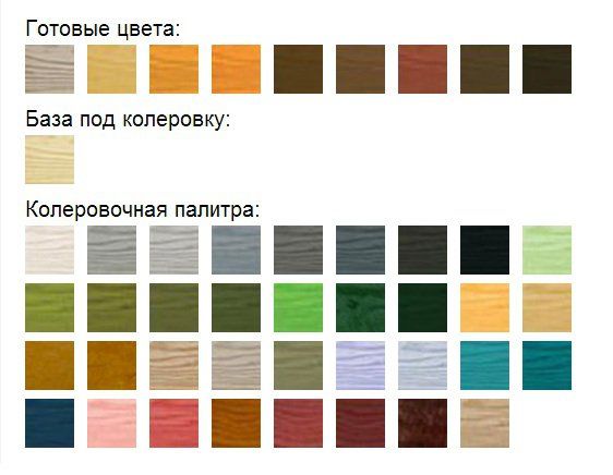 Пинотекс классик защитный состав для древесины цветовая гамма